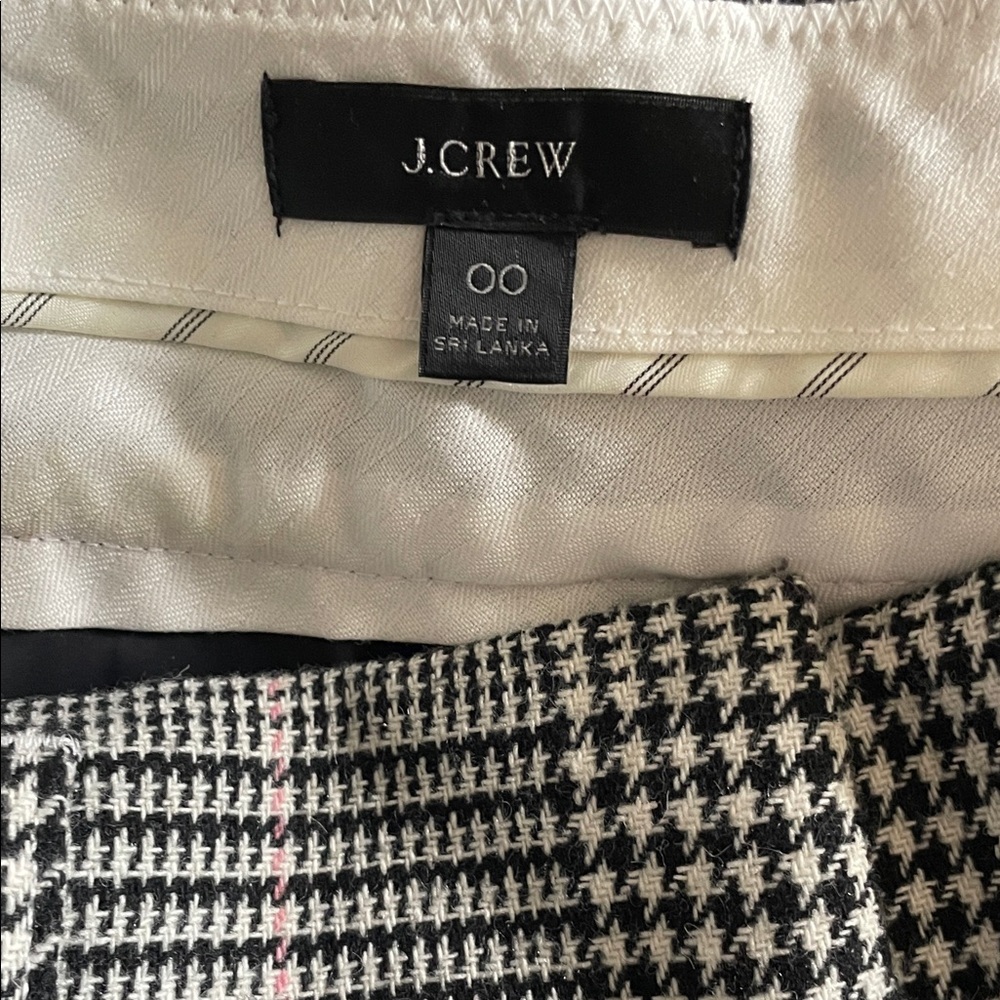 J. Crew Gray and Black Glen Plaid Cropped Trousers - Picture 5 of 7